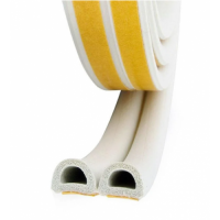 Ущільнювач Sigma самоклеючий D-подібний для вікон та дверей 9x7.4 мм білий 1 метр/2 смужки на відріз (714145)