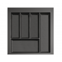 Лоток кухонний REJS 500 мм для столових приладів 490мм*450мм*55мм Графіт (714990)