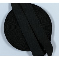 Стрічка Еластична Резинка Швейна Sigma 25мм 100% поліефір+латекс Чорна (25 метров) (715034)