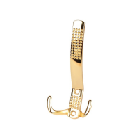 Гачок меблевий для одягу Sigma 147х78 мм з трьома вішалками золото (713652)