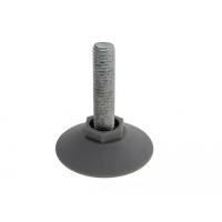 Меблева ніжка Sigma регульована з різбленням М10, Сіра (714667)