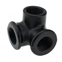 З'єднання для труби D=19 мм Sigma меблеве кутове трьох труб чорний (714273)