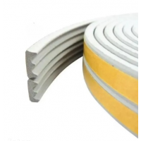 Ущільнювач Sigma самоклеючий Е-подібний для вікон та дверей 9x4 мм білий (2 полоски 75 метрів) (714176)