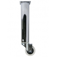 Меблевий ролик опора Sigma гумовий без гальма з майданчиком D=42мм Н=270 мм для меблів крісел тумбочок столиків білий (714311)