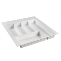 Лоток кухонний MÜLLER 500 мм для столових приладів 490мм*450мм*55мм білий матовий (714782)