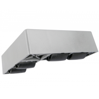 Меблевий ролик опора Sigma пластиковий з майданчиком Н=44мм L=128мм для меблів крісел тумбочок столиків нікель (714313)