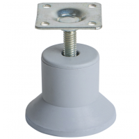 Меблева ніжка Sigma регульована H=50мм D=55мм метал/пластик сірий (714756)