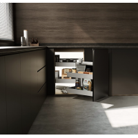 Магічний кут Muller ширина модуля 900мм графіт правого відкривання нижнє кріплення з доводчиком