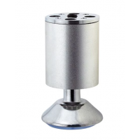 Меблева ніжка регульована Sigma D=50мм H=100мм хром матовий алюміній (714596)