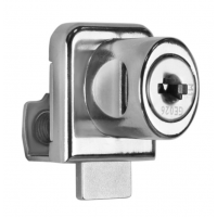 Замок Muller накладний для 1 скла на товщину скла 4-7mm на скляні дверцята хром (714293)