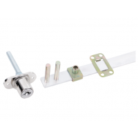 Замок Muller центральний фронтальний планка 800мм нікель фіксація від 1 до 4 ящиків (714421)