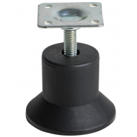 Меблева ніжка Sigma регульована H=50мм D=55мм метал/пластик чорний (714757)