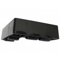 Меблевий ролик опора Sigma пластиковий з майданчиком Н=44мм L=128мм для меблів крісел тумбочок столиків чорний (714314)